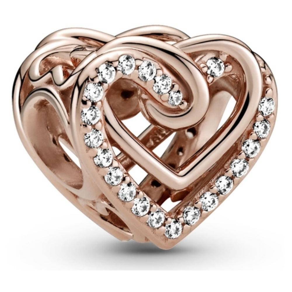 Pandora Sparkling Entwined Hearts Charm